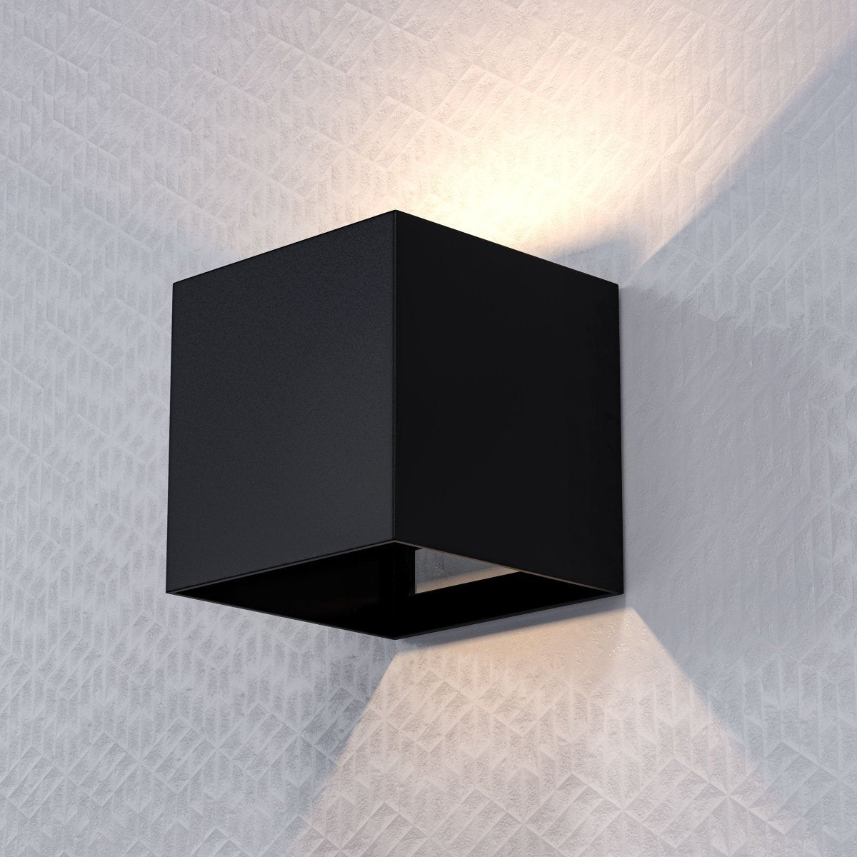 9W Square Shape LED Wall Sconce, 3000K Warm White, 500LM, Clear Glass, Wall Mount, 120V Triac Dimmable ETL Damp Location - LEDMyPlace