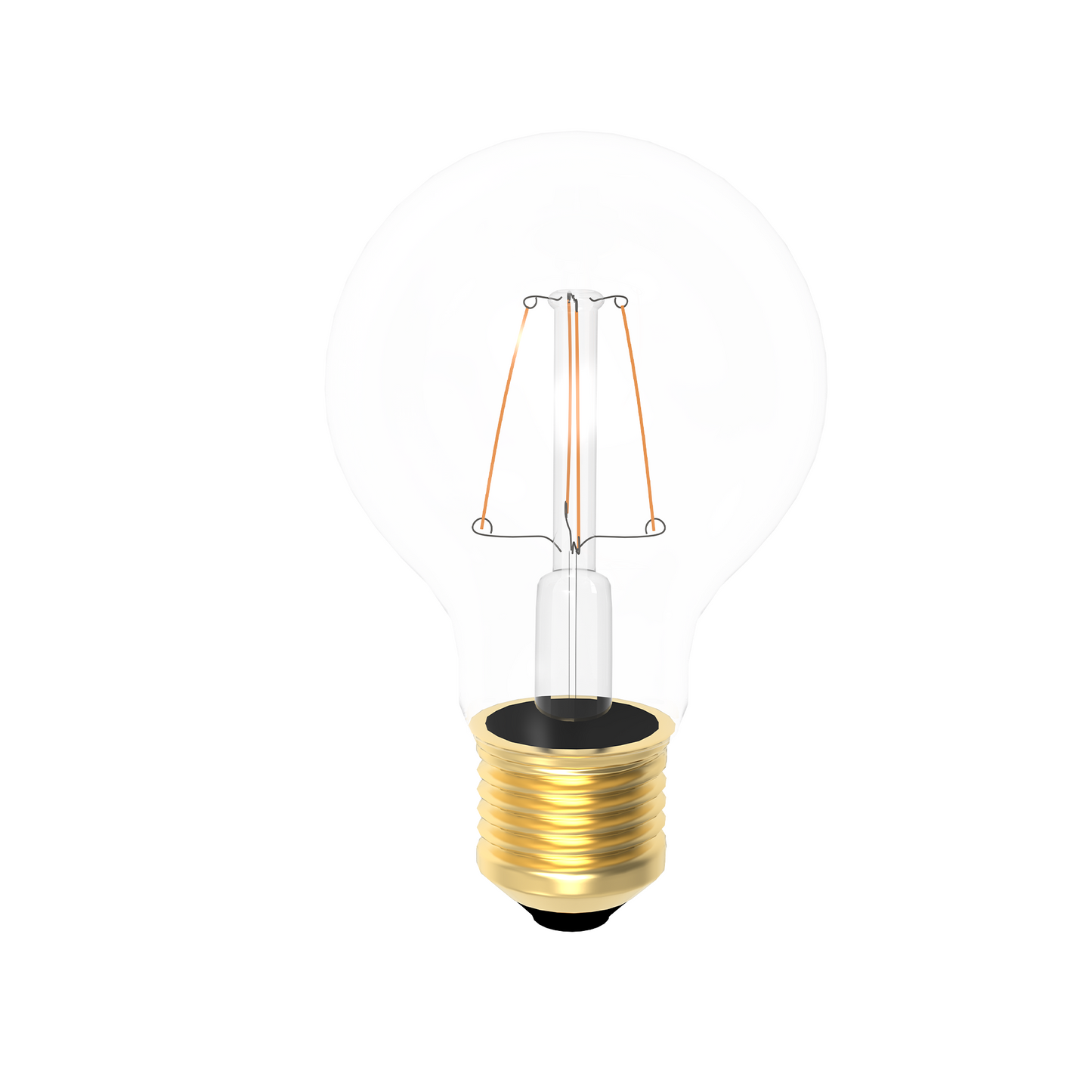 6 Watt Filament LED Light Bulb, Clear Dimmable A19 Medium (E26) Base, 120V/60Hz, 2700K, 600LM, 4-filament