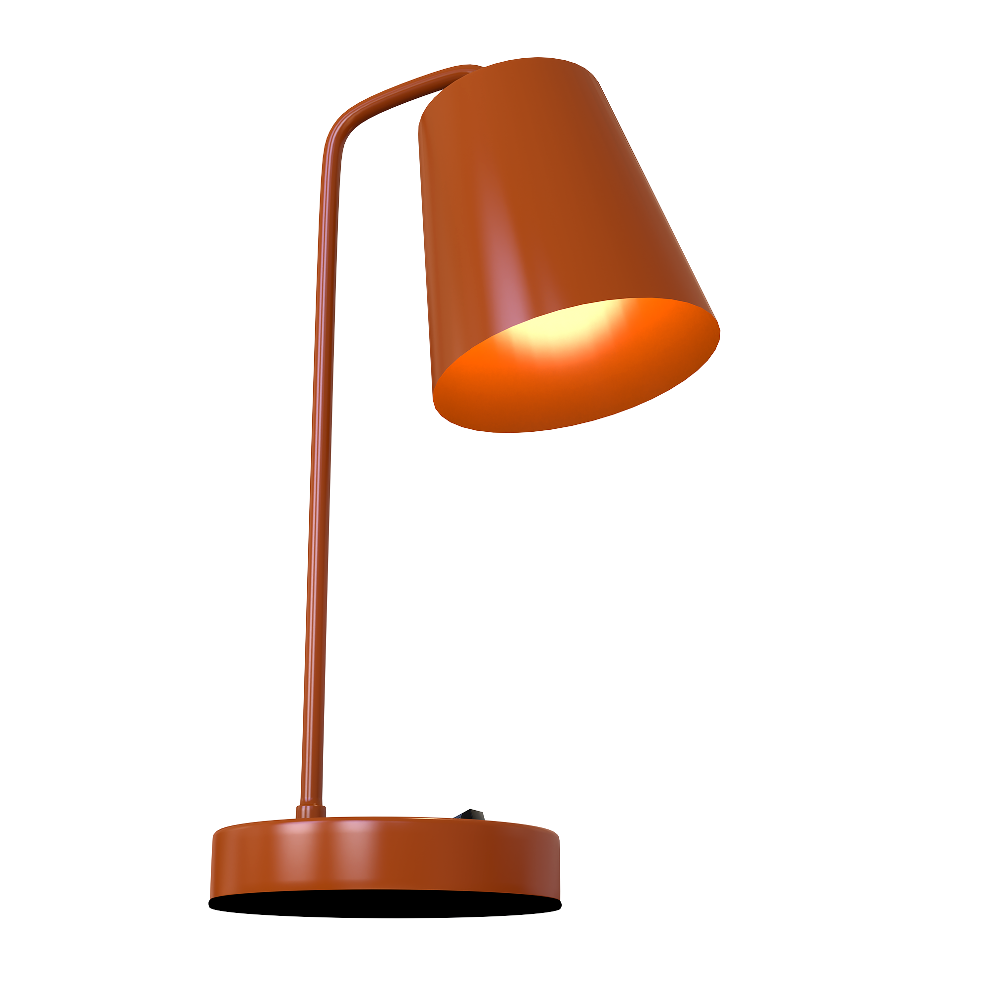 22" Metal Task Lamp,  E26 1 x 60W (Bulb Not Included), Material Iron, Finish/color- Orange