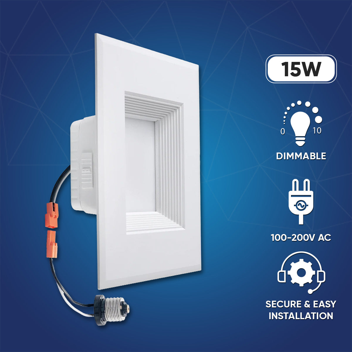 6" Square LED Downlight- Feature
