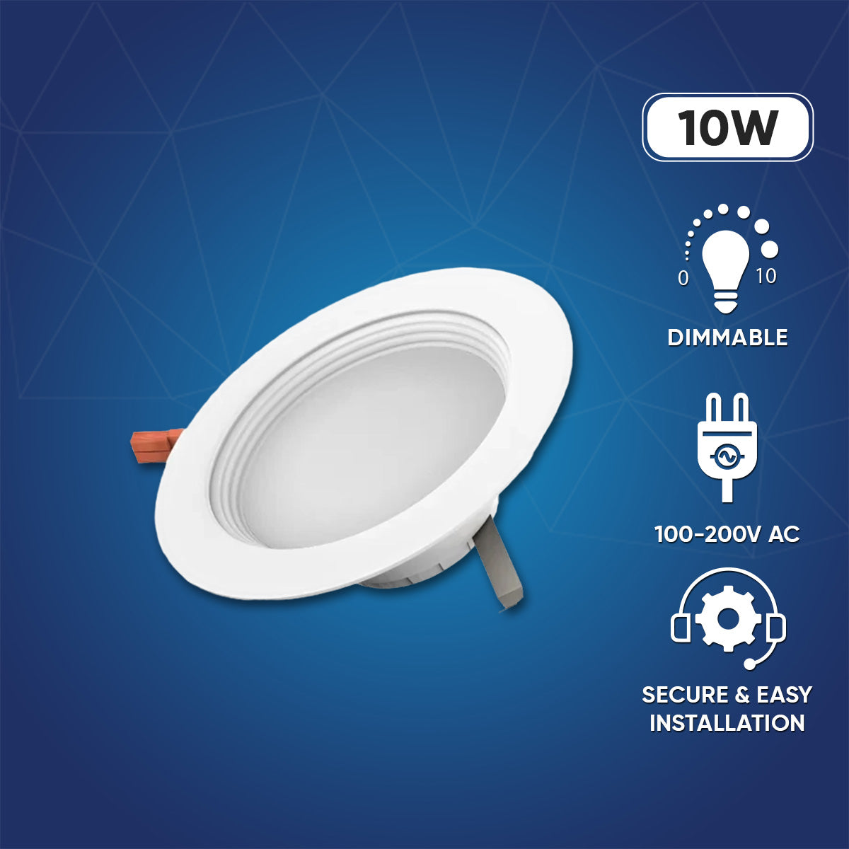 10w LED Downlights- Dimmable