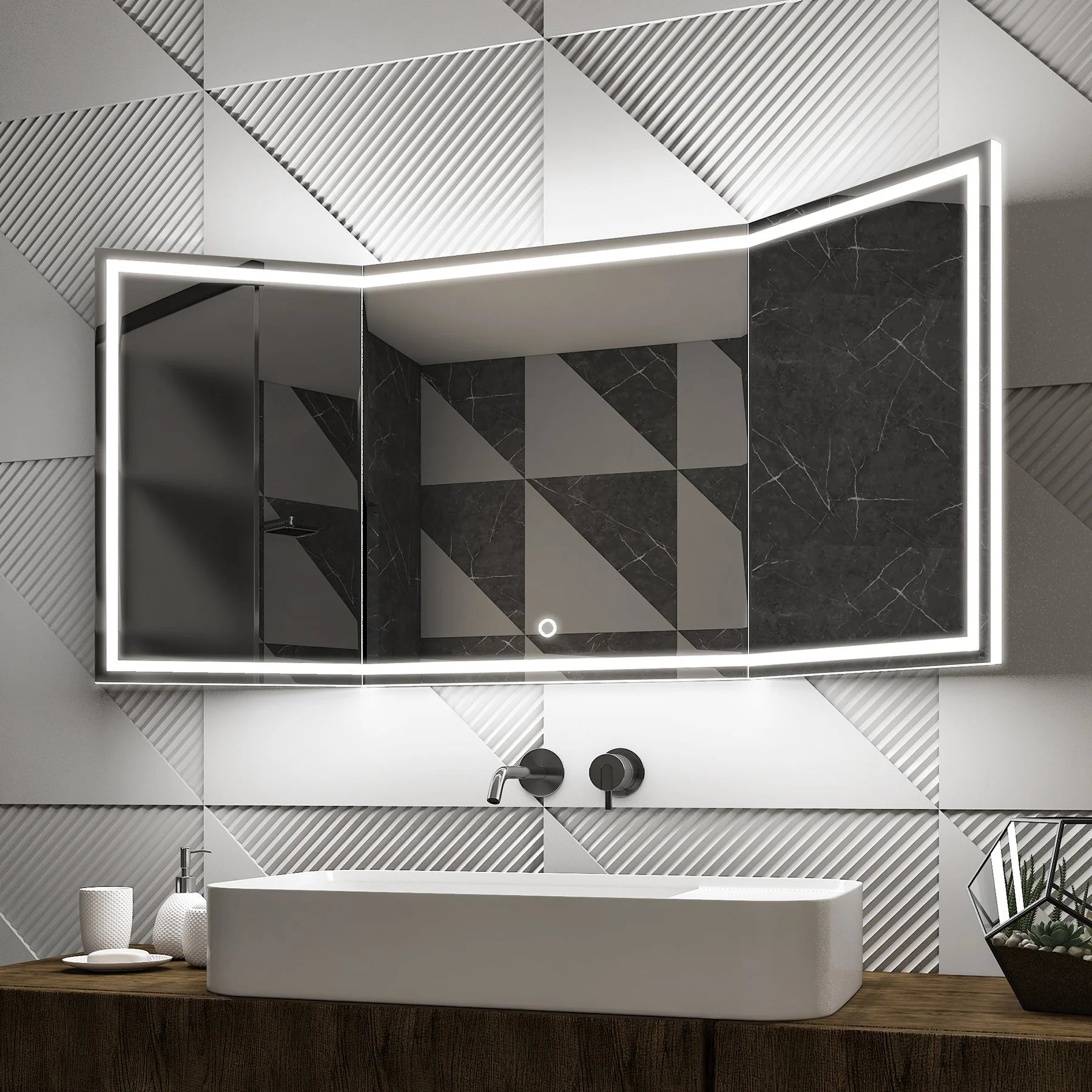 Backlit/Frontlit LED Lighted Bathroom Vanity Mirror