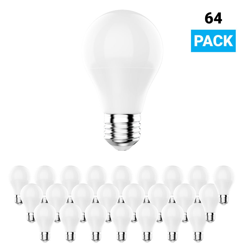 A19 Dimmable LED Light Bulb 6500K, 9.8W, Crystal White, 800 Lumens, (E26) - LEDMyPlace