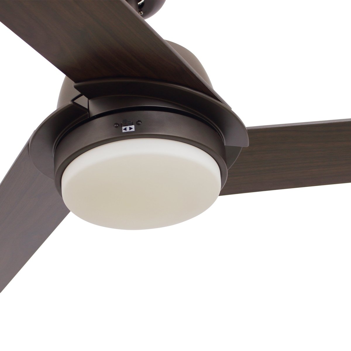 Aeryn 52 inch 3 - Blade Best Smart Ceiling Fan with Wall Switch - Oil Rubbed Bronze/Walnut - LEDMyPlace