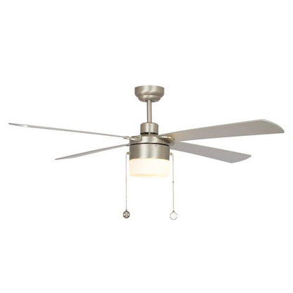 AMALFI 52 inch 4 - Blade best Ceiling Fan with Pull Chain - Brushed Nickel/Silver - LEDMyPlace