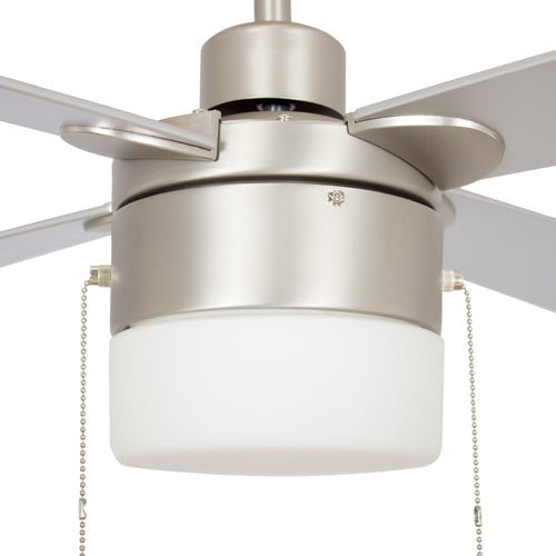 AMALFI 52 inch 4 - Blade best Ceiling Fan with Pull Chain - Brushed Nickel/Silver - LEDMyPlace