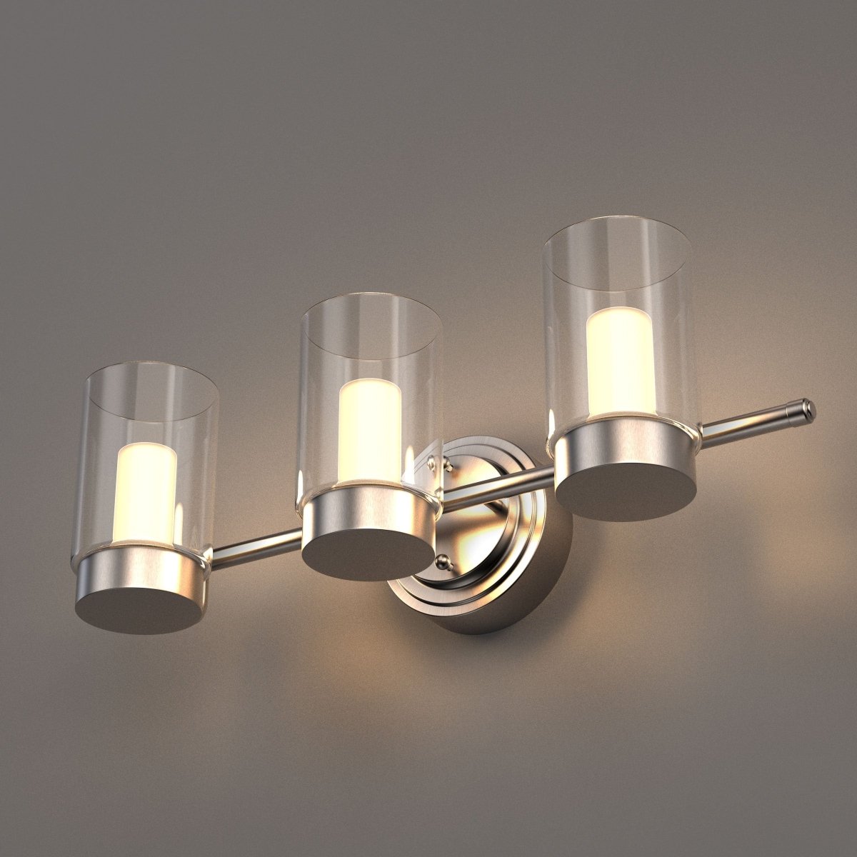 Bathroom Light Fixtures, 4000K, Dimmable, Brushed Nickel Finish, Wall Mount, Damp Location, Vanity Lighting - LEDMyPlace