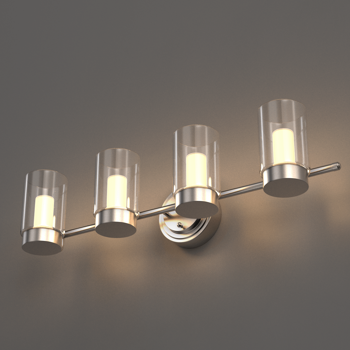 Bathroom Light Fixtures, 4000K, Dimmable, Brushed Nickel Finish, Wall Mount, Damp Location, Vanity Lighting - LEDMyPlace