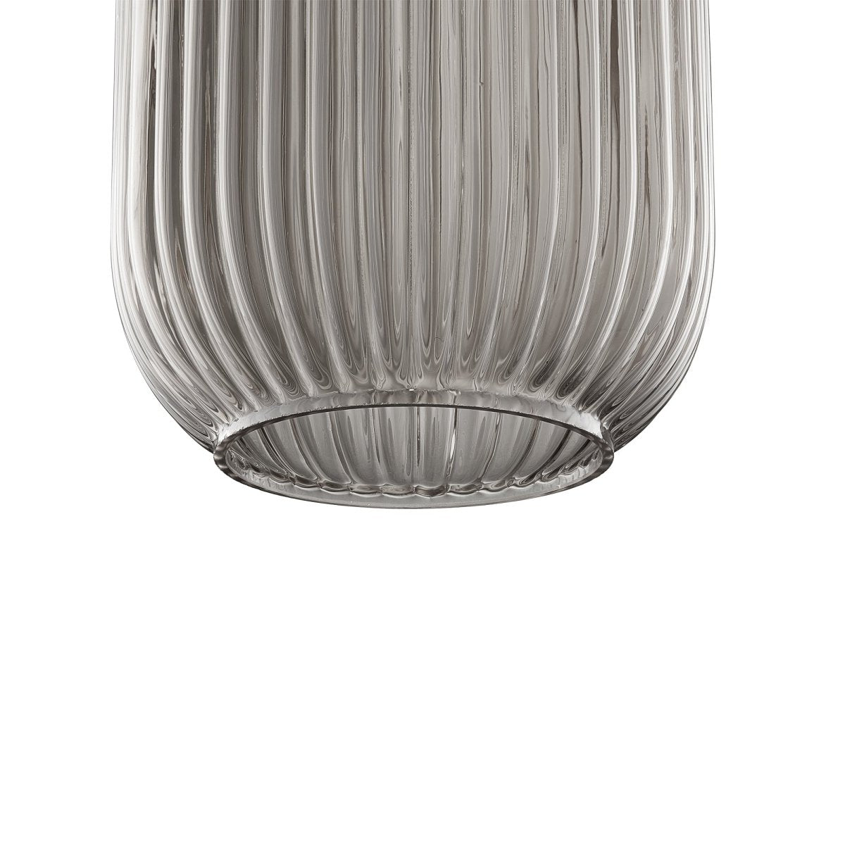 Circulus Chrome Gray Ribbed Glass Indoor & Outdoor Best Pendant Light - LEDMyPlace