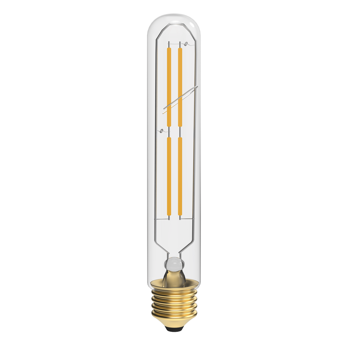 E26 8W Vintage LED Bulb T10 LED Tubular Bulb, 4 - Filament Light Bulb, Dimmable, 2700K, 120V/60Hz, 900LM, Clear - LEDMyPlace