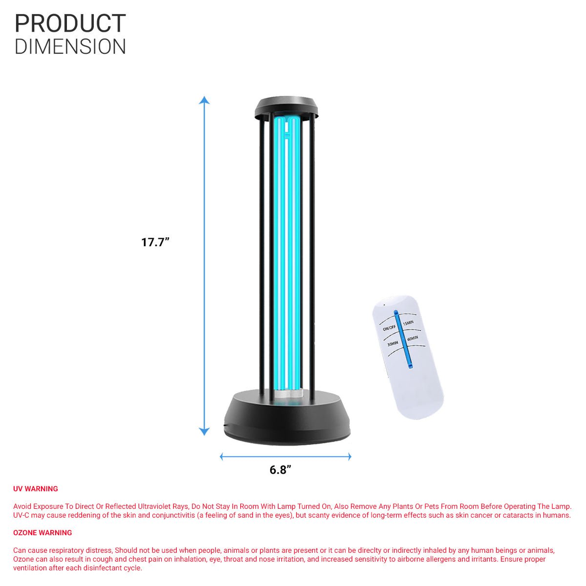 GERMI - O - 38W UV Disinfection Lamp / Sterilization Lamp / Germicidal Lamp - LEDMyPlace