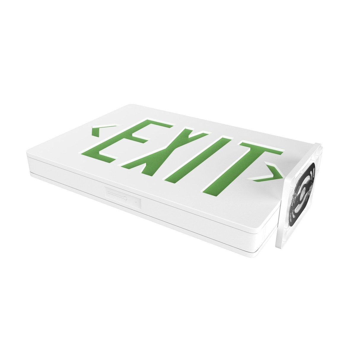 Green LED Exit Sign, Double Sided, 4W, UL,CUL, AC 120V - 277V, 90 - min Backup Battery, Exit Light for Business, Residential - LEDMyPlace