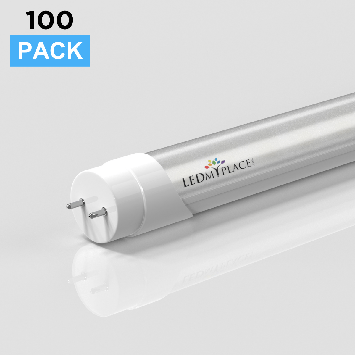 Hybrid T8 4ft LED Tube/Bulb - 22w/20w/18w/15w/ 12w/10w Wattage Adjustable, 130lm/w, 3000k/3500k/4000k/5000k/ 6000k/6500k CCT Changeable, Frosted, Base G13, Single End/Double End Power - Ballast Compatible or Bypass - LEDMyPlace