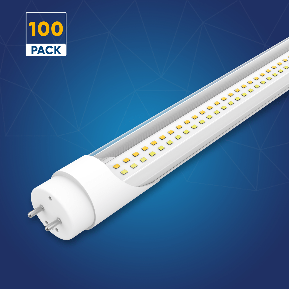 Hybrid T8 4ft LED Tube/Bulb - 22w/20w/18w/15w/12w/10w Wattage Adjustable, 130lm/w, 3000k/3500k/4000k/5000k/ 6000k/6500k CCT Changeable, Clear, Base G13, Single End/Double End Power - Ballast Compatible or Bypass - LEDMyPlace