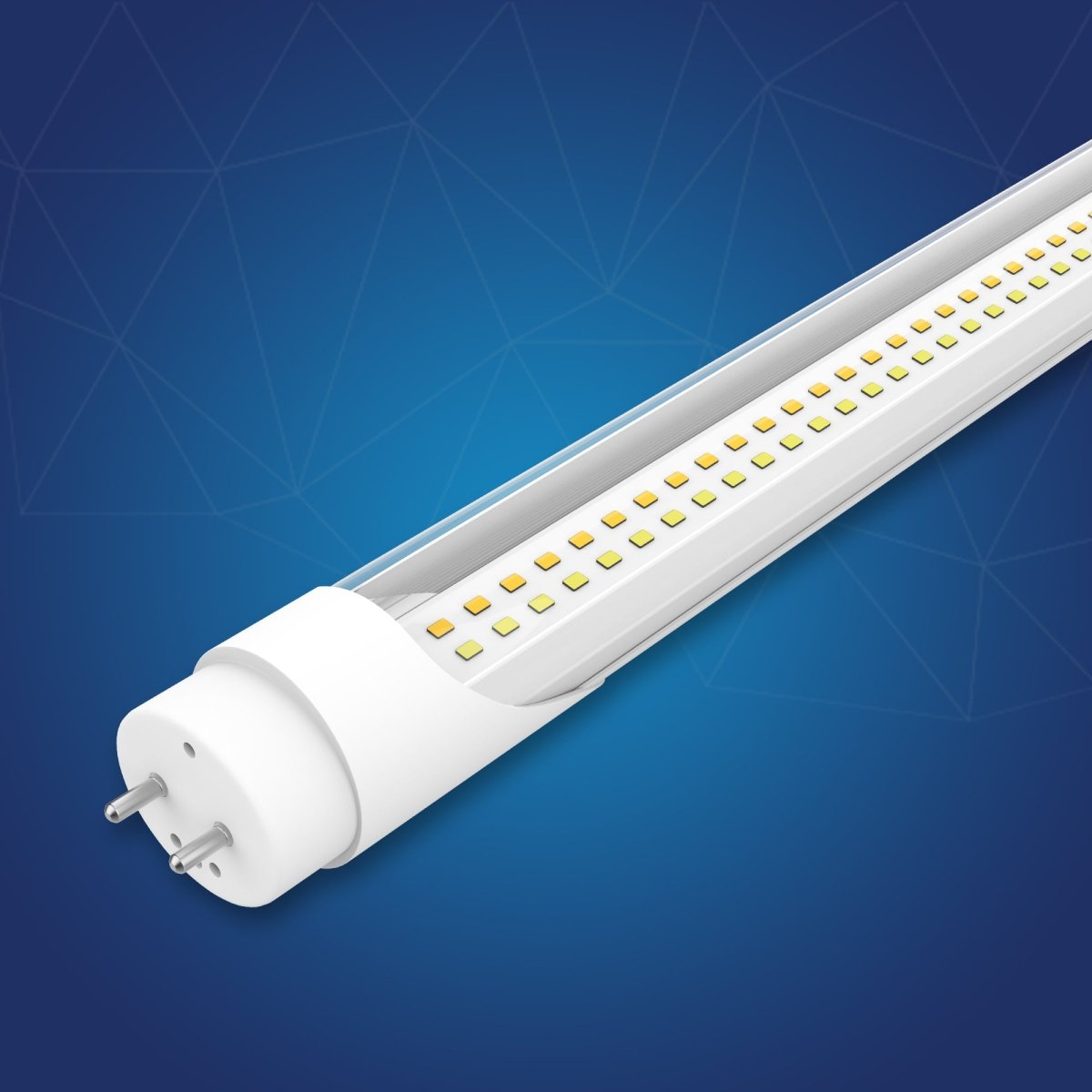 Hybrid T8 4ft LED Tube/Bulb - 22w/20w/18w/15w/12w/10w Wattage Adjustable, 130lm/w, 3000k/3500k/4000k/5000k/ 6000k/6500k CCT Changeable, Clear, Base G13, Single End/Double End Power - Ballast Compatible or Bypass - LEDMyPlace