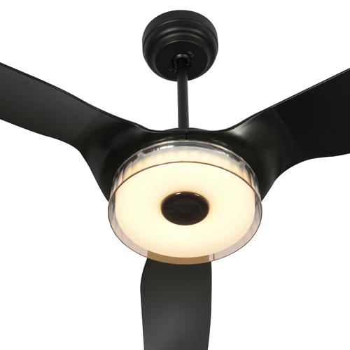 Icebreaker 56 In. 3 - Blade Black Best Smart Ceiling Fan, Dimmable Led Light with Remote Control, Works W/ Alexa/Google Home/Siri (3 - Blade) - LEDMyPlace