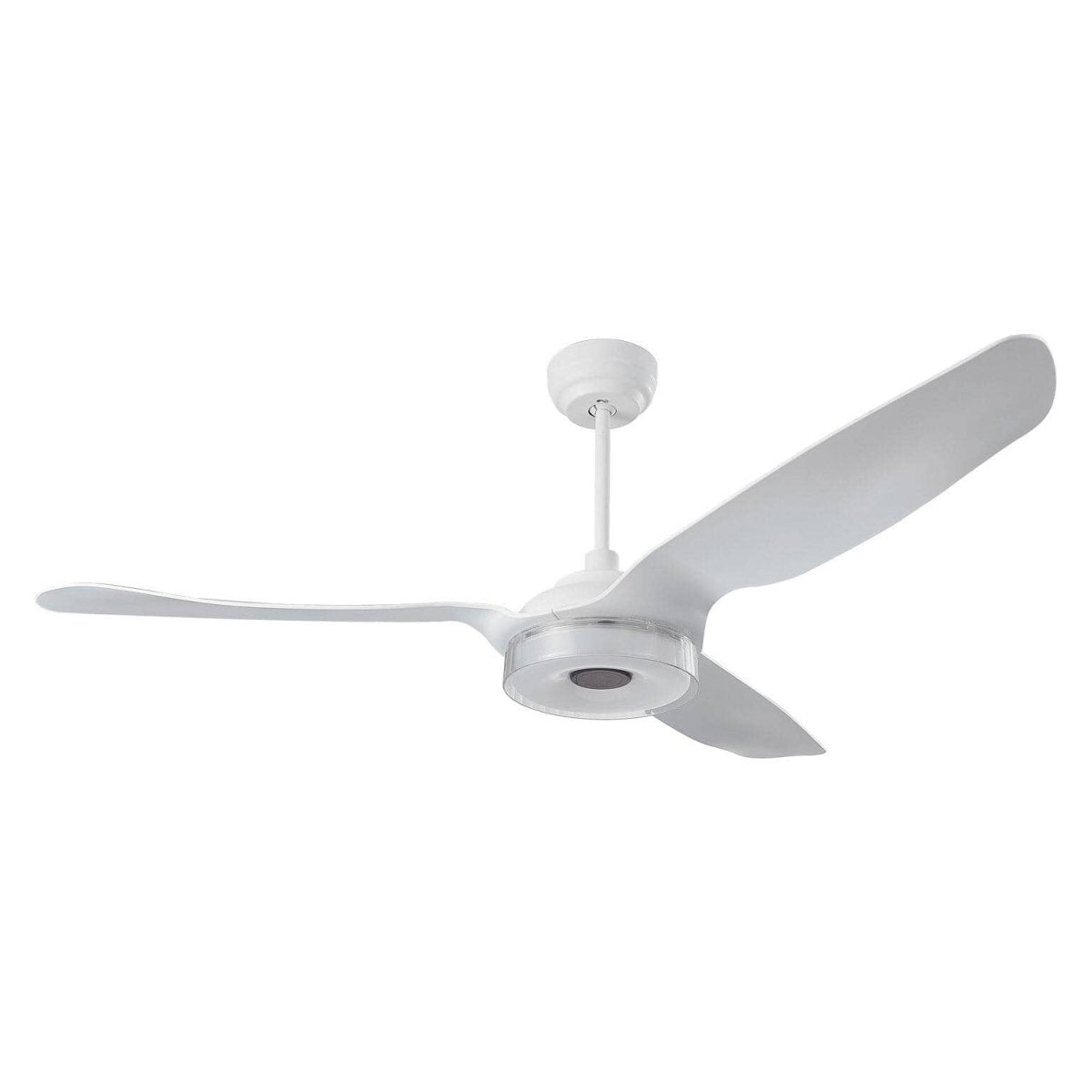 Icebreaker 56 in. (3 - Blade) Modern White Best Ceiling Fan w/ Remote & Dimmable LED Light, Works w/ Alexa/Google Home/Siri - LEDMyPlace