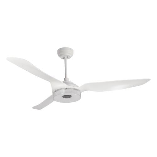 Icebreaker 56 in. (3 - Blade) Modern White Best Ceiling Fan w/ Remote & Dimmable LED Light, Works w/ Alexa/Google Home/Siri - LEDMyPlace