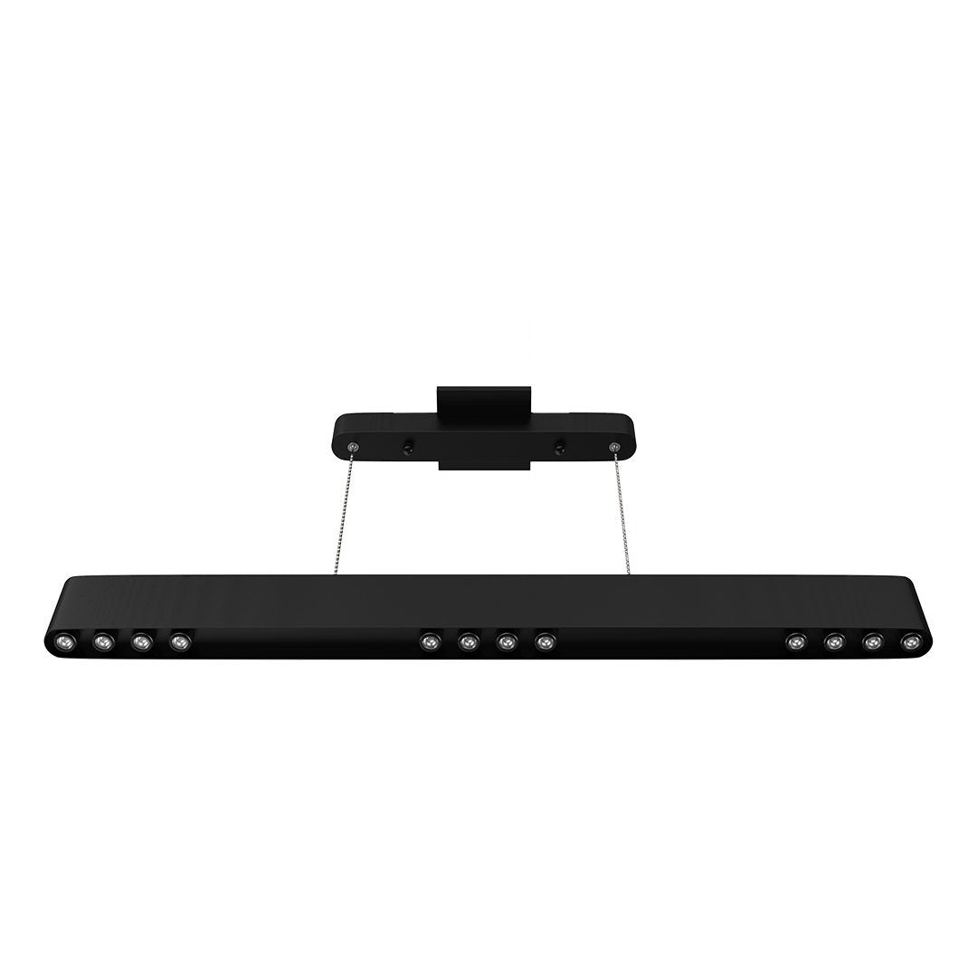 Integrated LED Linear Chandelier Light Fixture In Matte Black Body Finish, 9W, 3000K(warm white), 450LM, Dimmable - LEDMyPlace