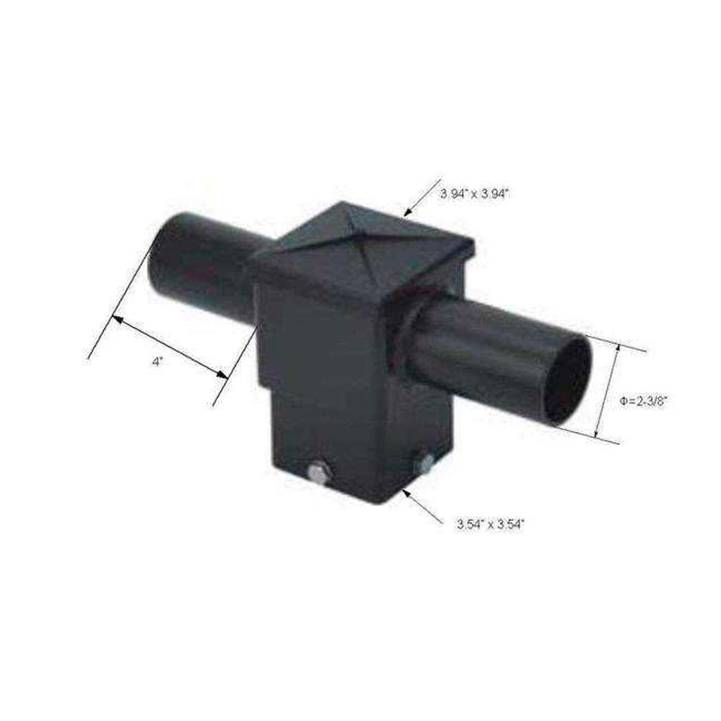 Internal tenon adaptor for 4 inch square poles. 2 ARM at 180 degrees - LEDMyPlace