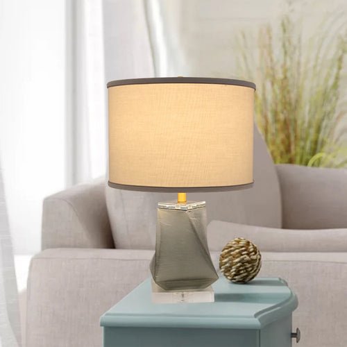 Kala Little Twist Frosted Glass Best Table Lamp 24" - Smoke Gray - LEDMyPlace