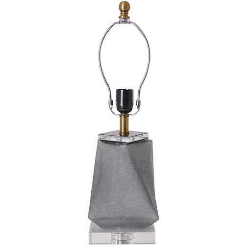 Kala Little Twist Frosted Glass Best Table Lamp 24" - Smoke Gray - LEDMyPlace