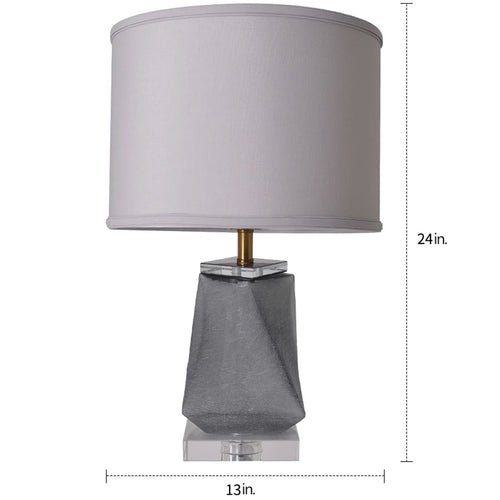 Kala Little Twist Frosted Glass Best Table Lamp 24" - Smoke Gray - LEDMyPlace