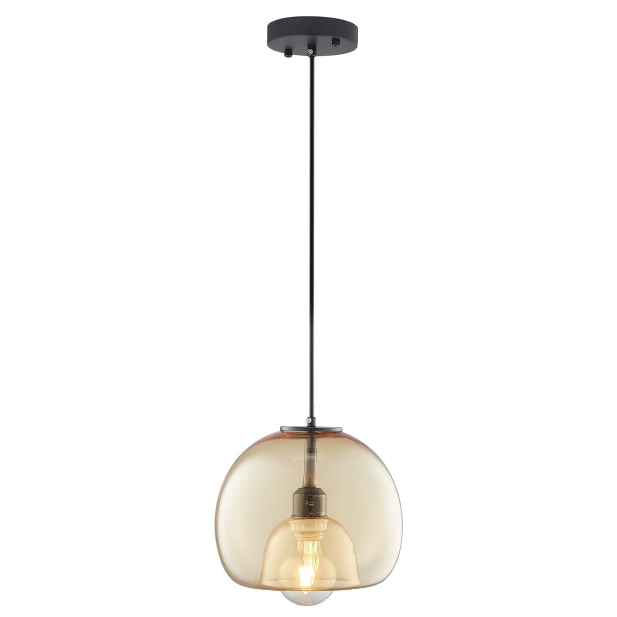 Karina Globe Glass Indoor & Outdoor Best Pendant Light Amber (Bulb Not Included) - LEDMyPlace