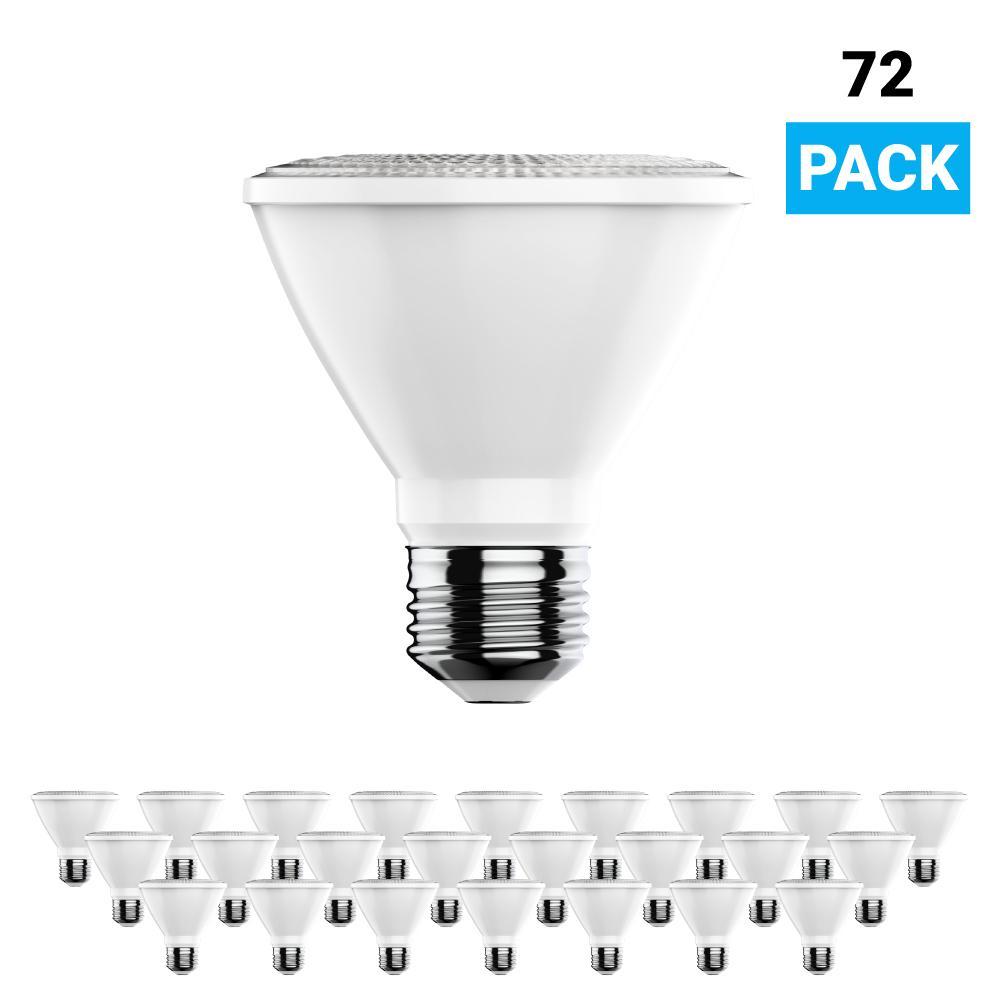 LED Flood Light Bulbs PAR30 Short Neck Dimmable 12 Watt 3000K 800 Lumens 120V E26 Base Damp Location - LEDMyPlace