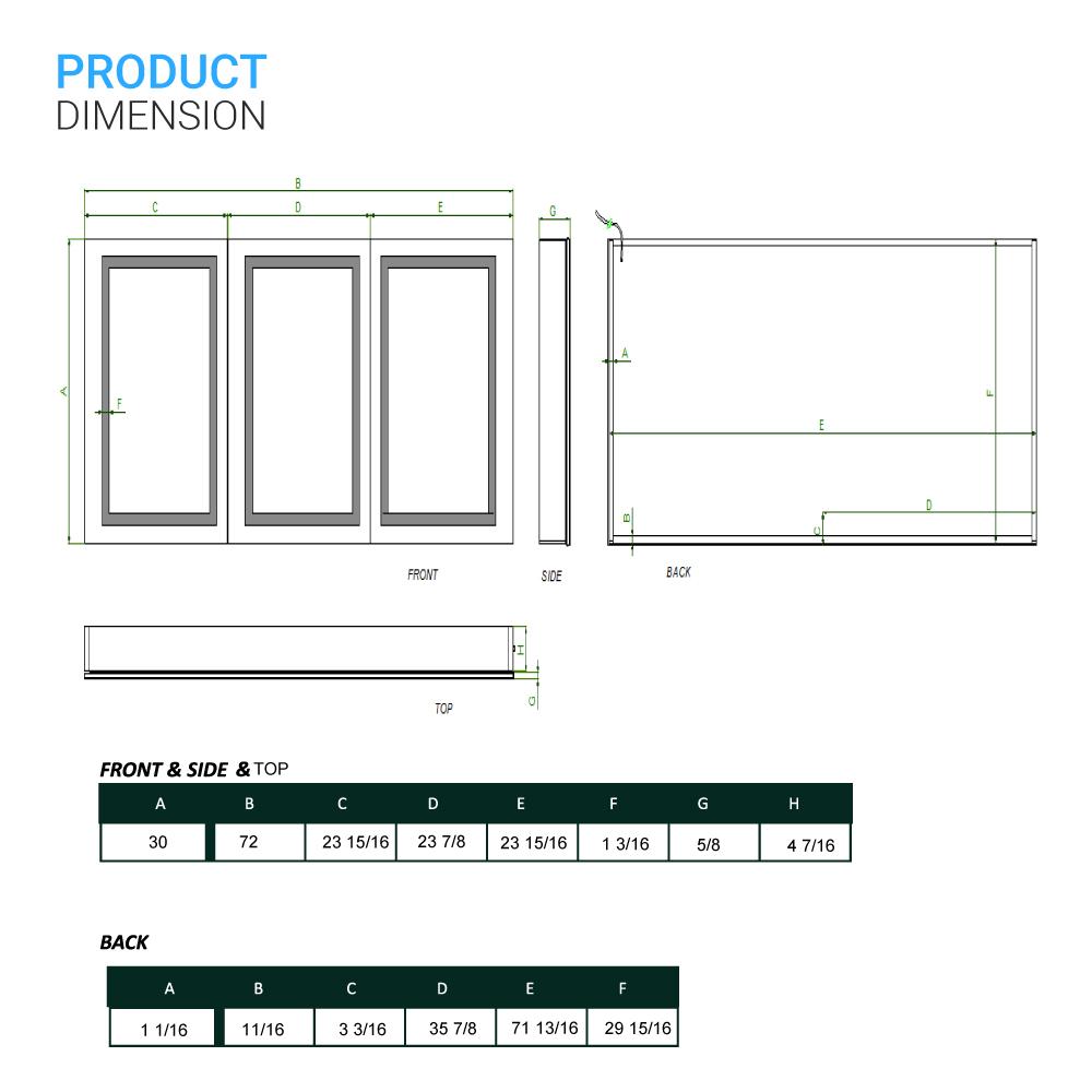 LED Lighted Bathroom Medicine Cabinet with Outlet, Double Sided Mirror, On/Off Switch, Surface Mount, Medicine Cabinet with LED Mirror, CRI 90+, Hector Style - LEDMyPlace