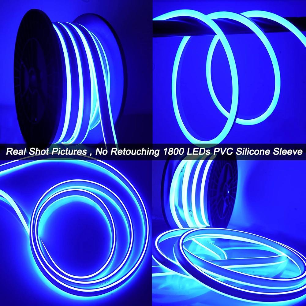 LED Neon Rope Light, 120V, UL Listed, Waterproof IP65 RATED, >80 CRI, Neon Flex (Blue, Green, Red, Pink) - LEDMyPlace