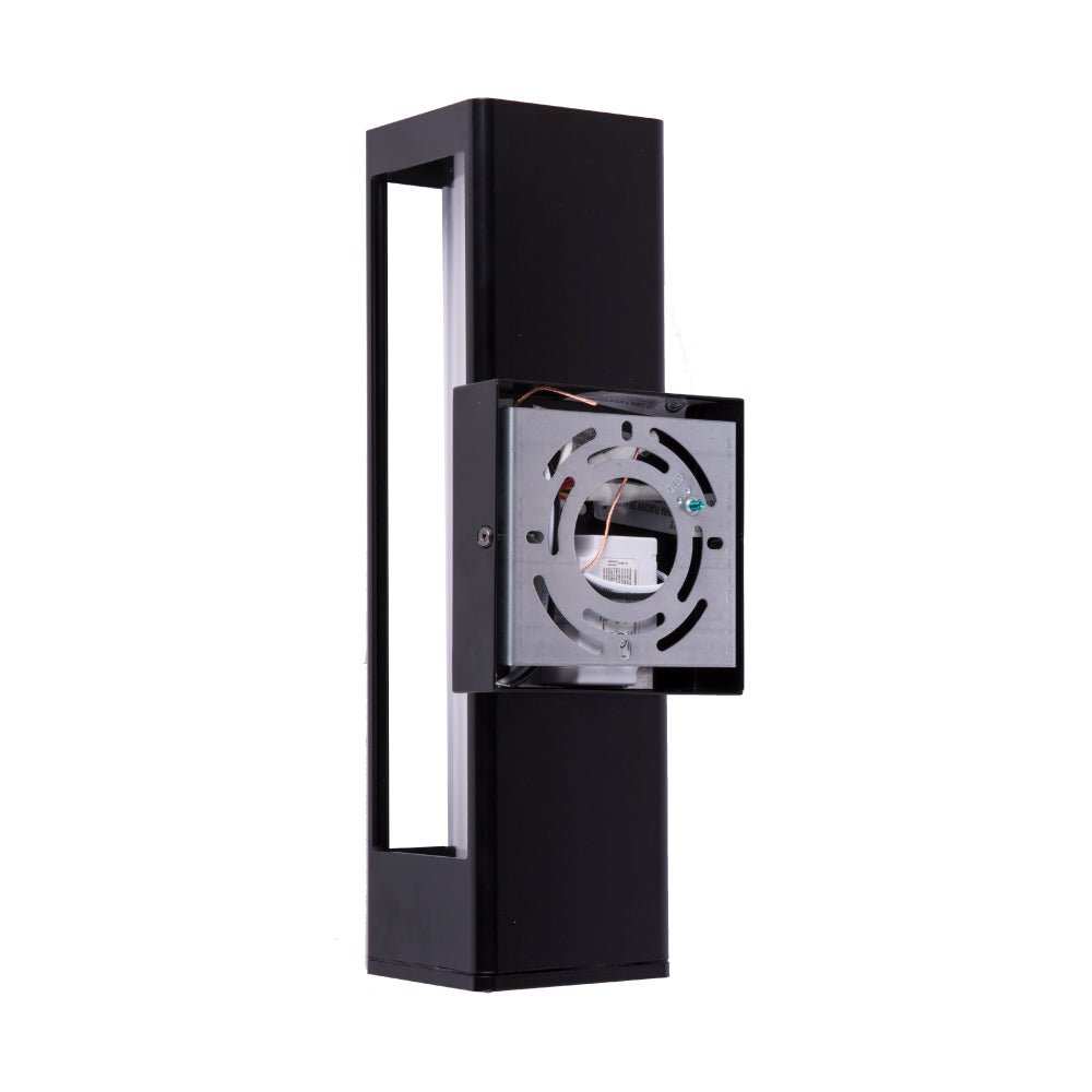 LED Outdoor Wall Sconce, Matte Black Finish, 12W, ETL Listed - Wet Location, Dimmable - LEDMyPlace