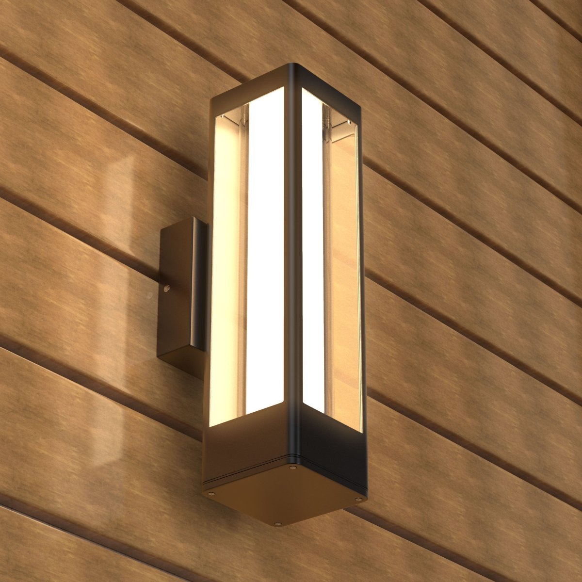 LED Outdoor Wall Sconce, Matte Black Finish, 12W, ETL Listed - Wet Location, Dimmable - LEDMyPlace