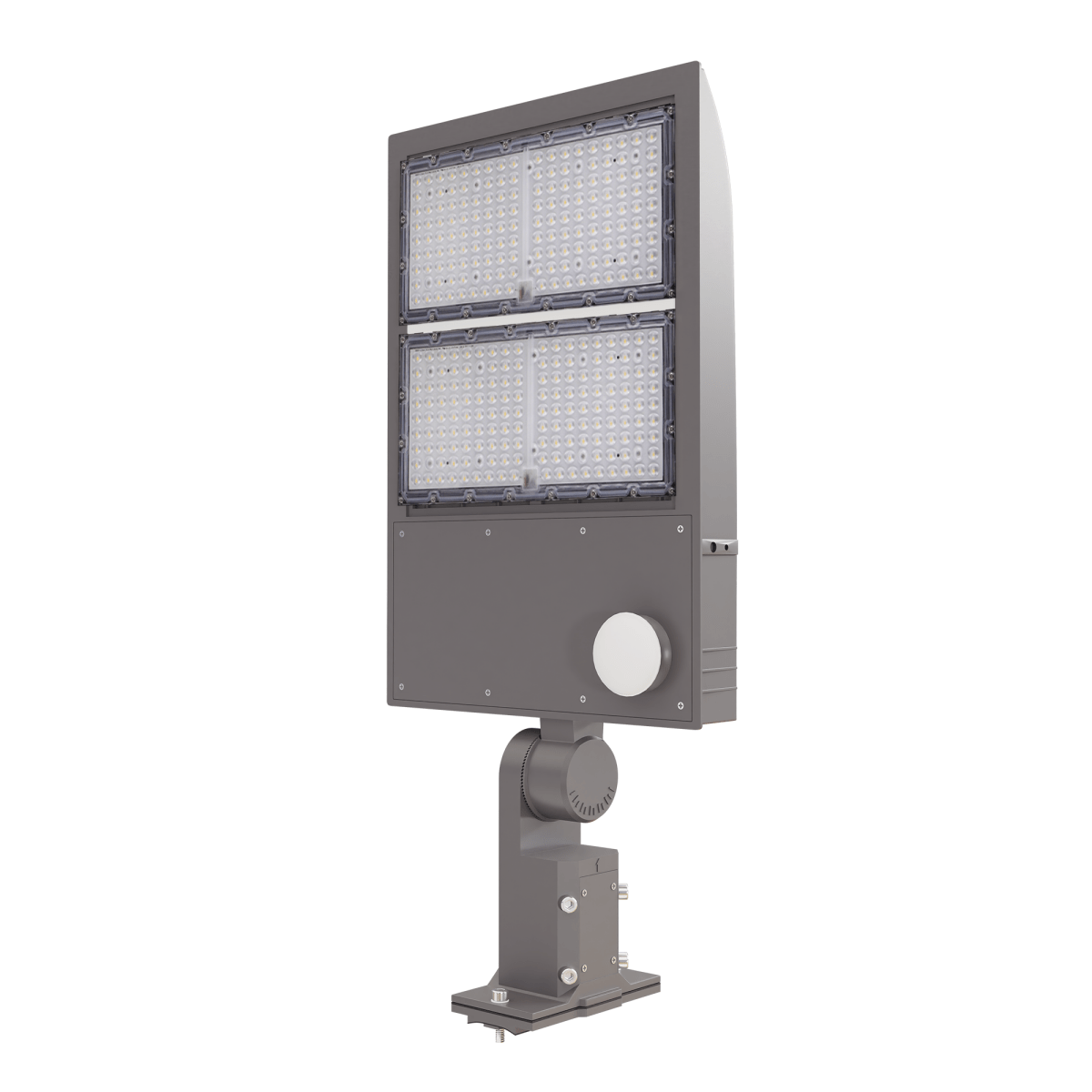 LED Parking Lot Light with Photocell & Motion Sensor, 300W/240W/200W Wattage Adjustable, 5700K,133 LM/W, Universal Mount (Adjustable Slip Fitter +Wall Mount), Waterproof, Bronze, AC120 - 277V, Outdoor Commercial Area Street Security Lighting Fixture, Gen14B - LEDMyPlace