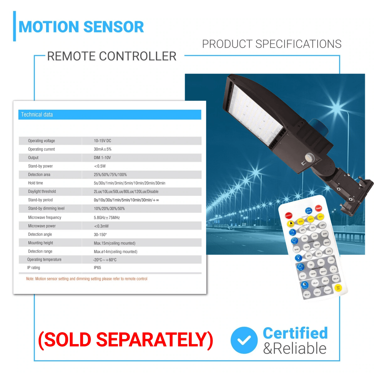 LED Parking Lot Light with Photocell & Motion Sensor, 300W/240W/200W Wattage Adjustable, 5700K,133 LM/W, Universal Mount (Adjustable Slip Fitter +Wall Mount), Waterproof, Bronze, AC120 - 277V, Outdoor Commercial Area Street Security Lighting Fixture, Gen14B - LEDMyPlace