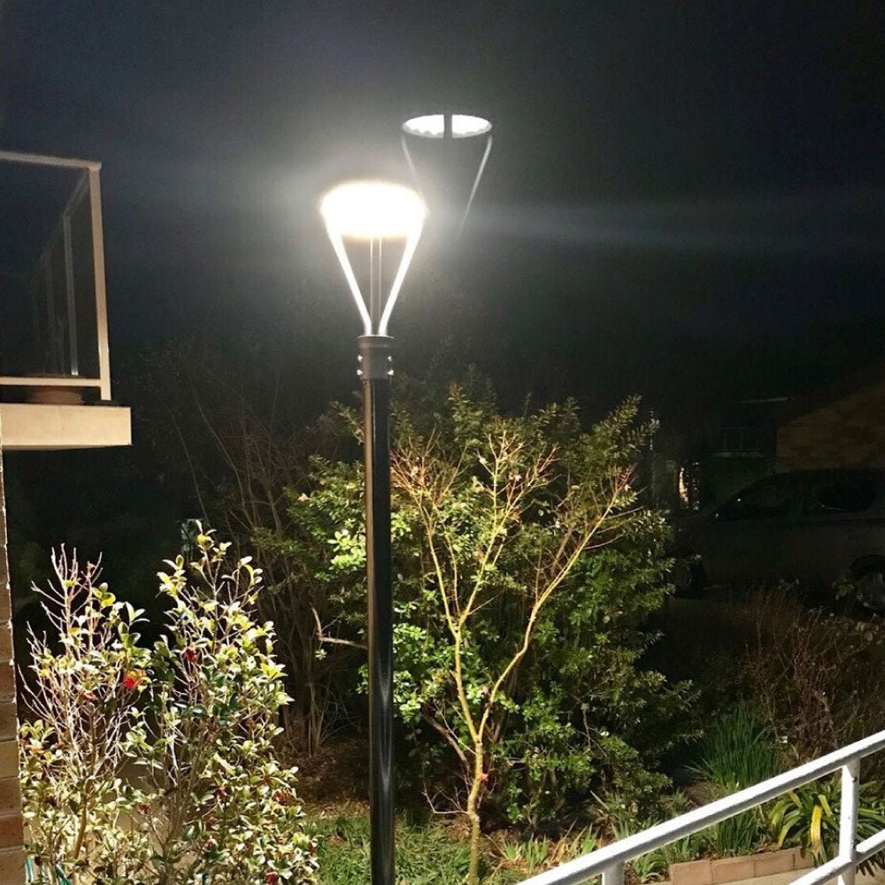 LED Post Top Light With Photocell 150W, 5700K, AC120 - 277V, UL, DLC Listed, IP65 Waterproof, Dimmable, Bronze, For Street Yard Garden Lighting - LEDMyPlace