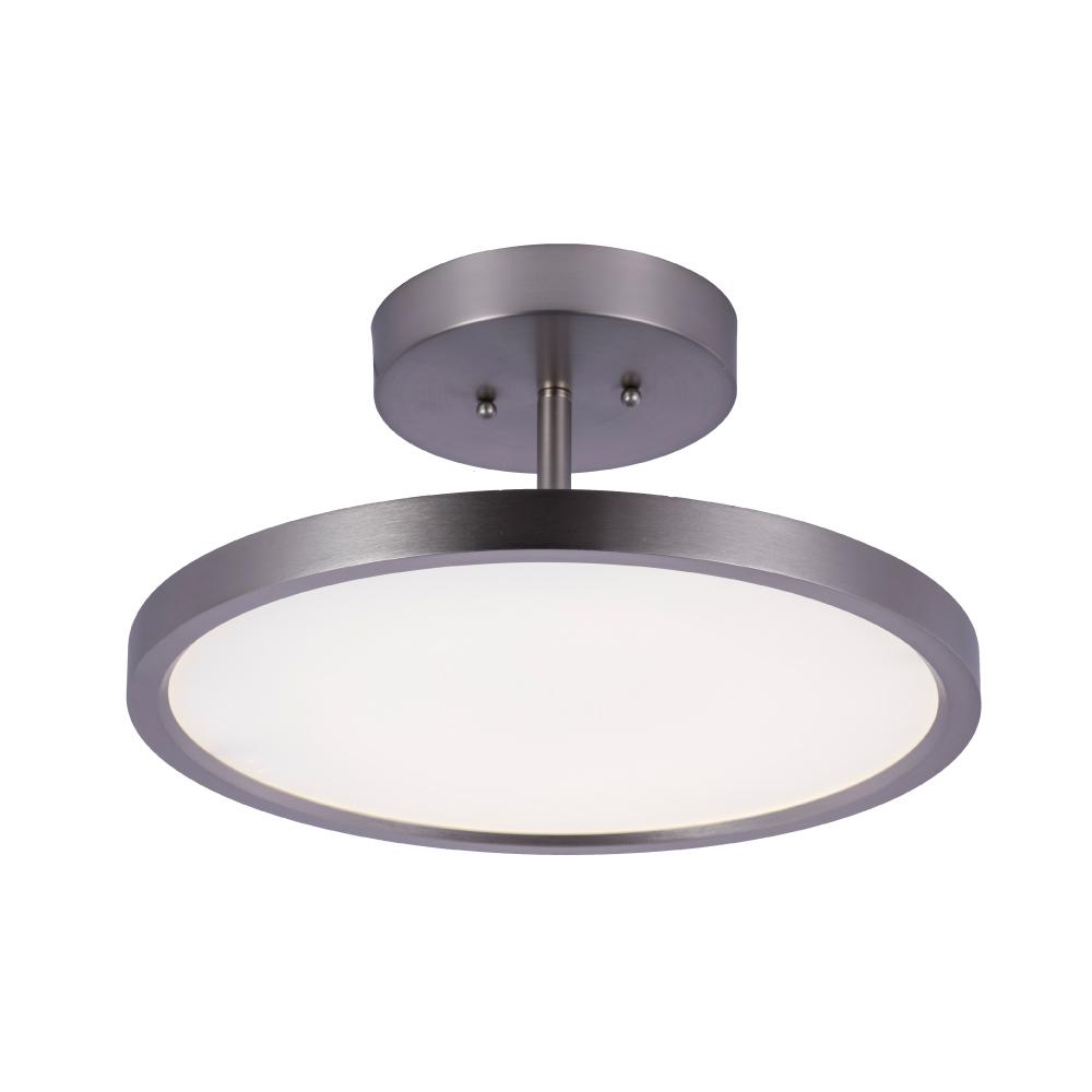 LED Semi - Flush Mount Light, 28W, 1950 Lumens, Dimmable, Round Close To Ceiling Lights - LEDMyPlace