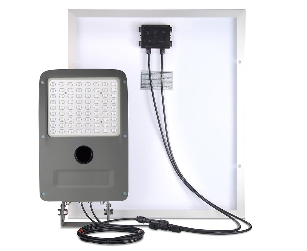 LED Solar Flood Light Set ; 15W w/ 40W Solar Panel ; 6000K - LEDMyPlace