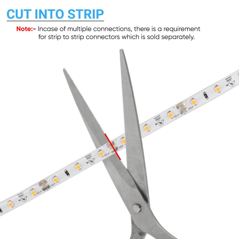 LED Strip Lights, IP20, 16.4ft, Dimmable, 12V, 60 leds/Meter, SMD 2835 - 278 Lumens/ft. with 72W Power Supply & Controller (KIT) - LEDMyPlace