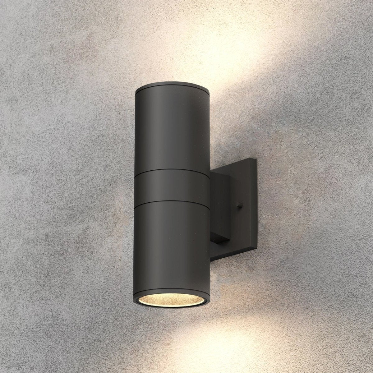 LED Up & Down Lights Outdoor, Cylinder, 12WX2, AC100 - 277V, 80 - 90 Lm/W, IP65, Light Bronze Finish, Double Side - LEDMyPlace