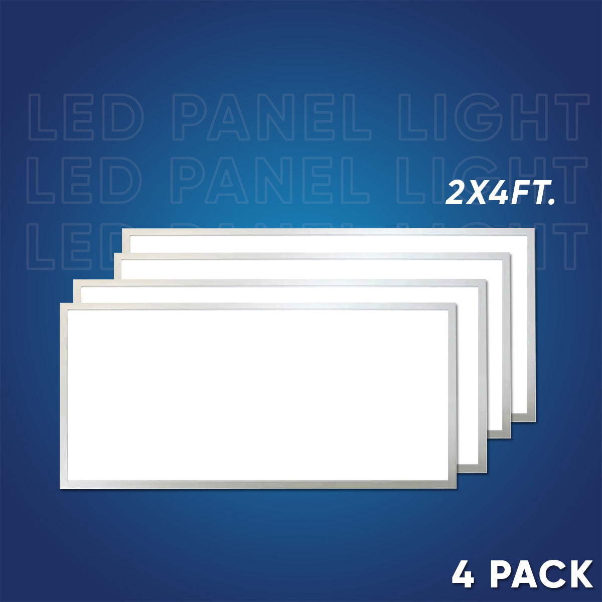 2-ft x 4-ft LED Panel Light 50/60/72 Watt Adjustable, 4000K/5000K/6500K CCT Changeable, Dip Switch, 0-10V Dim, 120-277V, ETL, DLC 5.1, Recessed Back-lit, LED Drop Ceiling Lights