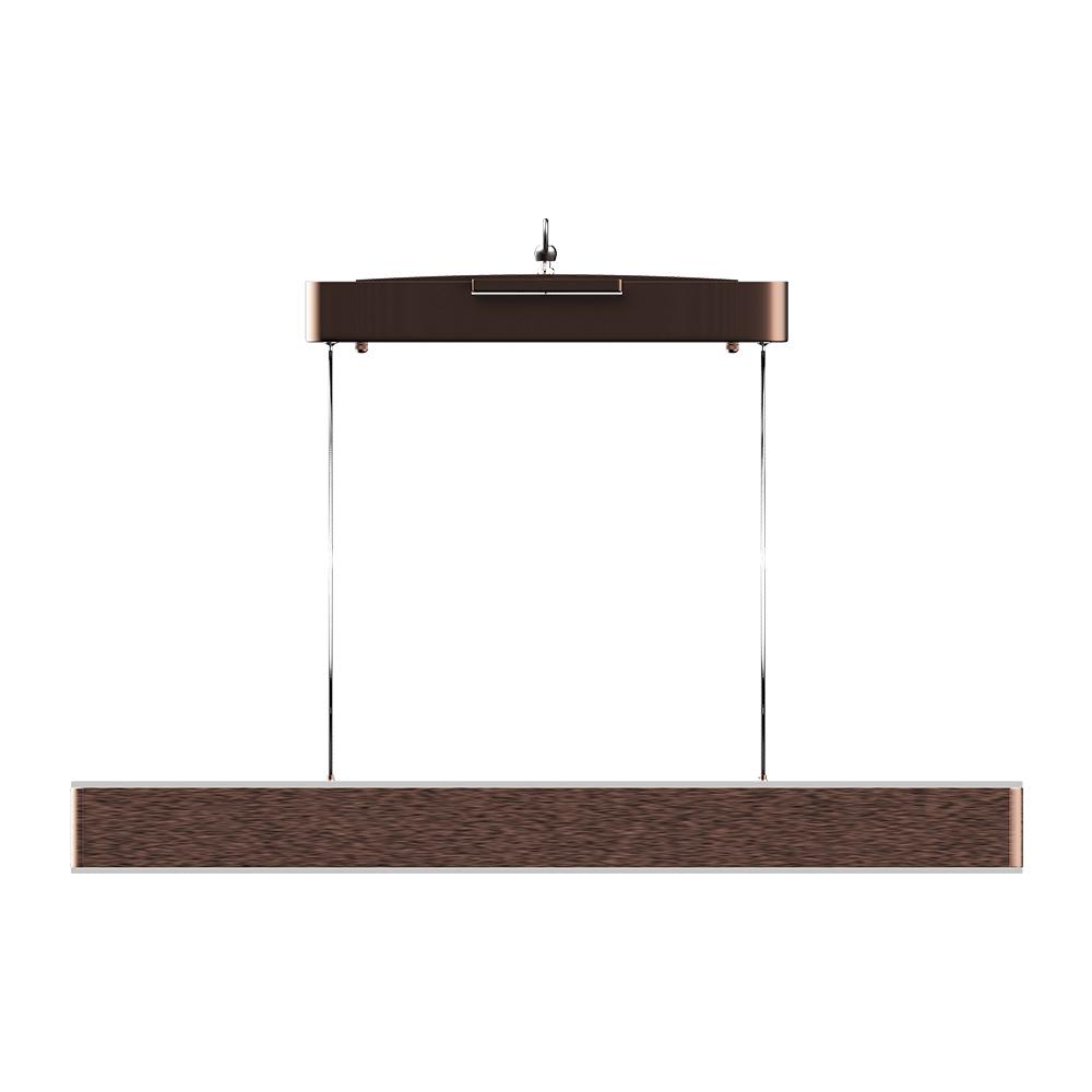 Linear LED Pendant Mount Lighting Fixture in Brushed brown Body Finish, 52W, 3000K, 2600LM, Dimmable - LEDMyPlace