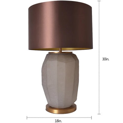 Lola Big Sculpted Glass Best Table Lamp 30" - Spiced Apricot/Chocolate Brown - LEDMyPlace