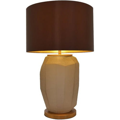 Lola Big Sculpted Glass Best Table Lamp 30" - Spiced Apricot/Chocolate Brown - LEDMyPlace