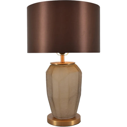 Lola Sculpted Glass Best Table Lamp 23" - Spiced Apricot/Chocolate Brown - LEDMyPlace