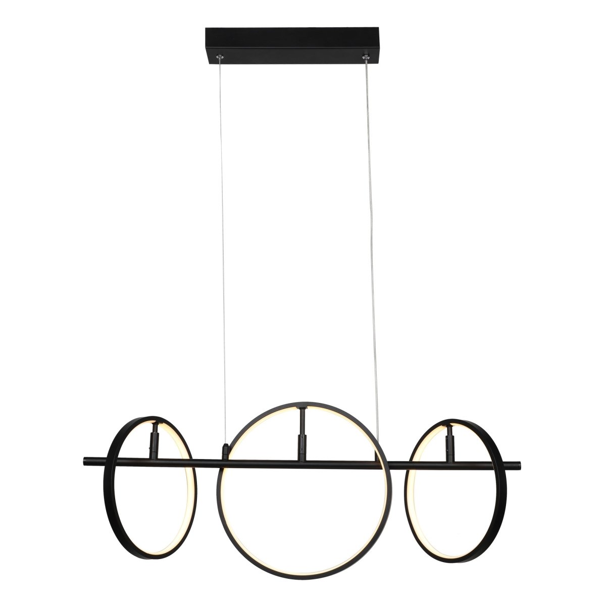 Lucca Circular 3 - Light Adjustable Direction Best LED Pendant Light - Matte Black - LEDMyPlace