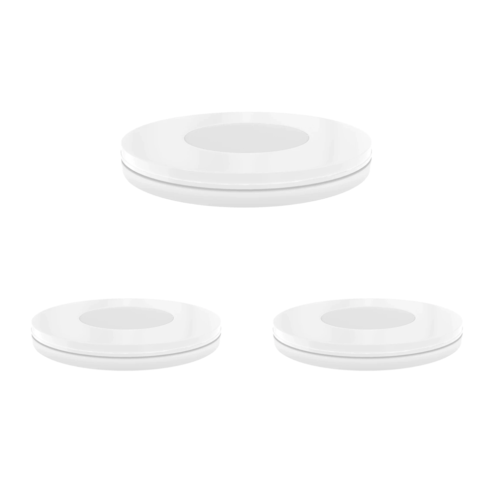 Magnetic LED Puck Lights, CRI90, 3-Piece Kit With 12V Adaptor & Touch Dimmer, 2.2W Each, 450 LM, Under Counter Lighting for Kitchen Desk Closet, White (Changeable Trim-Sold Separately)