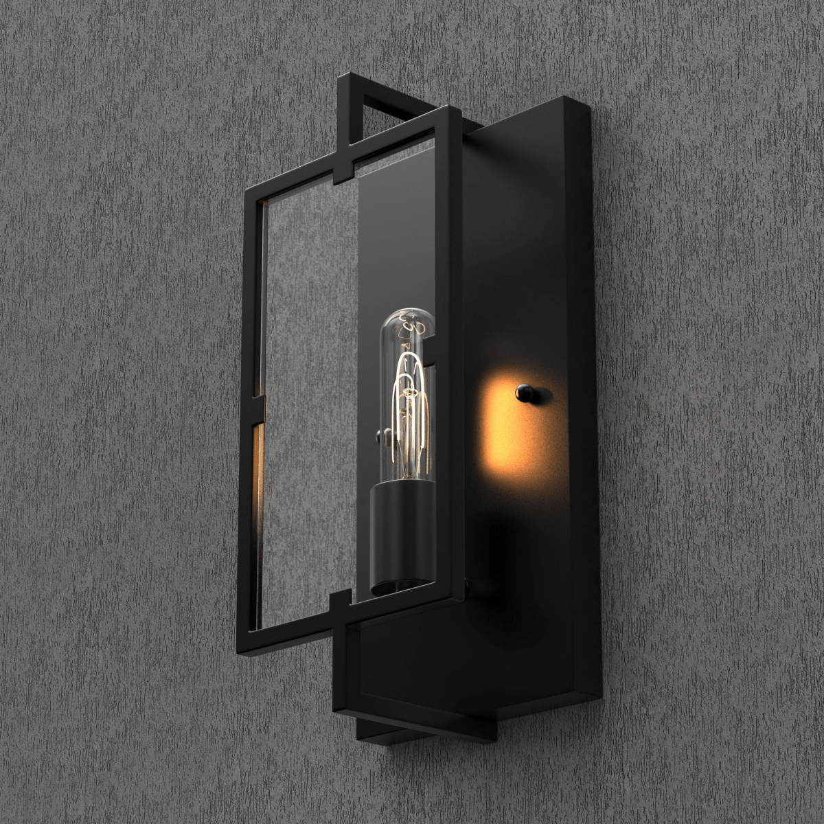 Matte Black Wall Sconce Light, UL Listed for Damp Location, E26 Base, 3 Years Warranty, Hallway Light Fixtures - LEDMyPlace