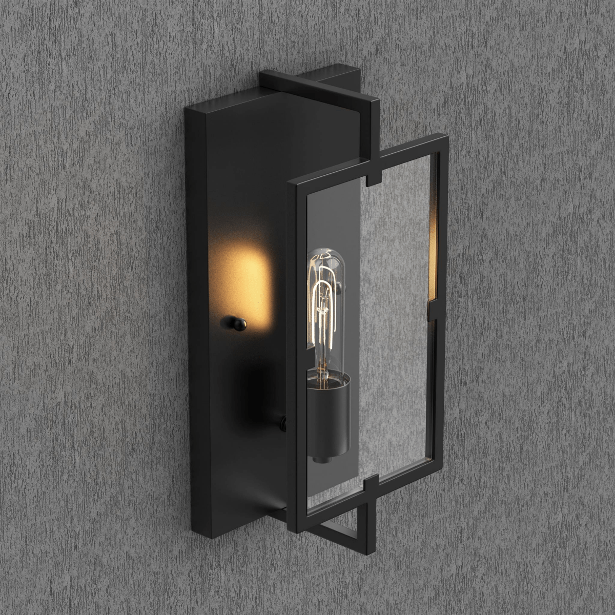 Matte Black Wall Sconce Light, UL Listed for Damp Location, E26 Base, 3 Years Warranty, Hallway Light Fixtures - LEDMyPlace