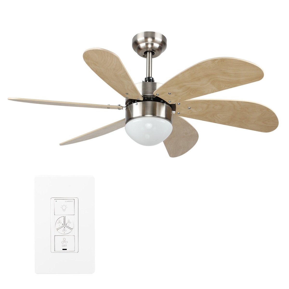 Minimus 38 - inch Indoor Best Smart Ceiling Fan with Light Kit & Wall Control, Works with Alexa/Google Home/Siri - LEDMyPlace